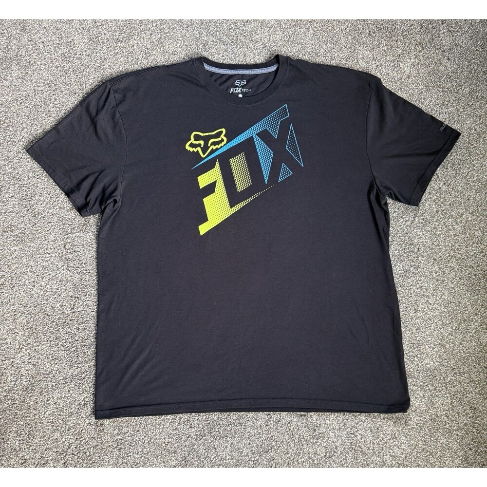 Fox Racing Fox Tech TRUDRI Graphic T-Shirt Men’s 3XL Black Athletic Performance